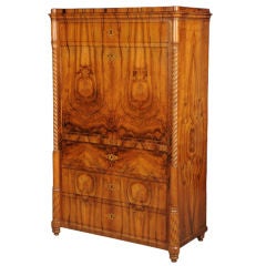 Biedermeier period walnut secretaire from Austria c.1835