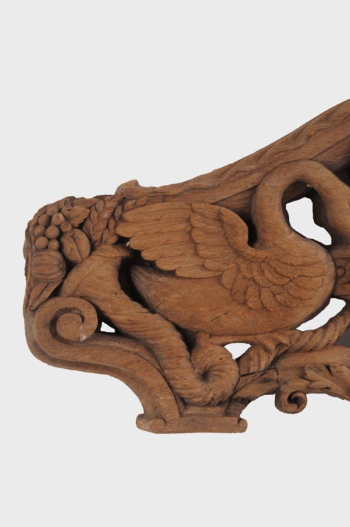 A pair of Louis XVI period oak carvings from France c. 1790