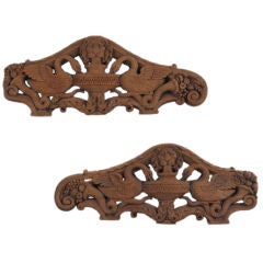 A pair of Louis XVI period oak carvings from France c. 1790