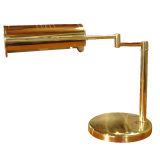 Retro Walter Von Nessen Brass Swing Arm Table Lamp