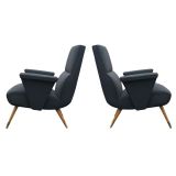 Pair Of Mid Century Modern Italian Lounge Chairs