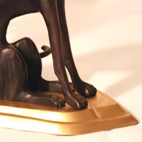 20th Century Maitland Smith Bronze Whippet Coffee Table