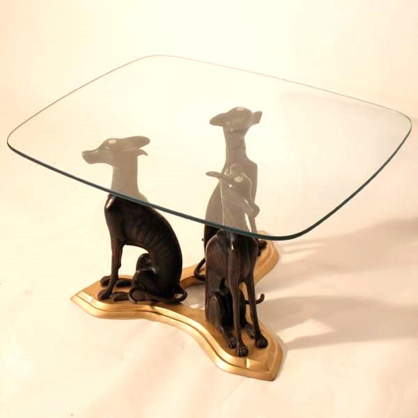 Maitland Smith Bronze Whippet Coffee Table 1