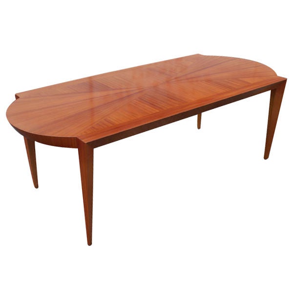 Dakota Jackson Striped Mahogany Dining Table For Sale at 1stDibs
