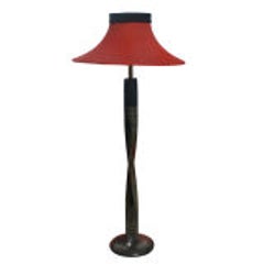 Ebonized Wooden Floor Lamp in the Manner of Heifetz 12
