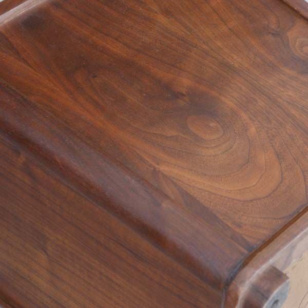 walnut trash can