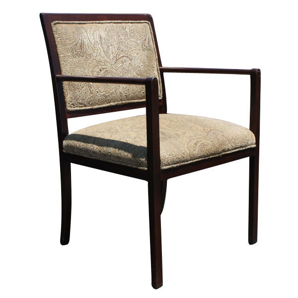 1 Ward Bennett For Brickel Upholstered Arm Chair  In Good Condition In Pasadena, TX