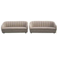 Pair Of Ward Bennett For Brickel Fabric Sofas