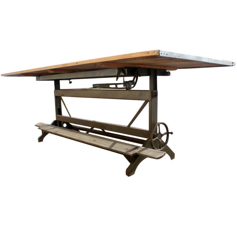 American Industrial Age Large Hamilton Drafting Table