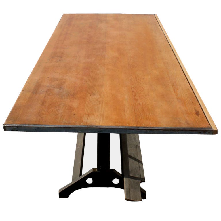 Industrial Age Large Hamilton Drafting Table 1