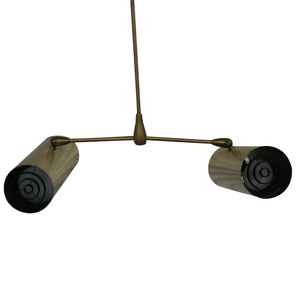 Mid Century Double Ceiling Light in the Manner of Boris LeCroix