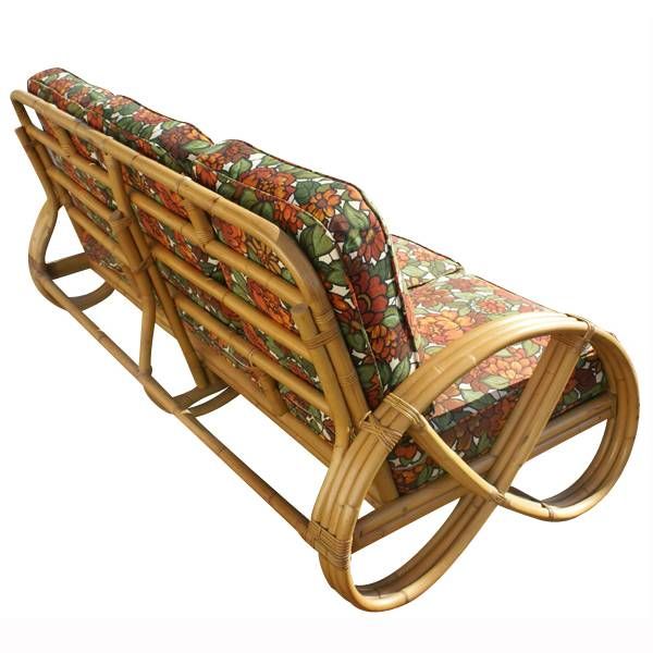 Bamboo Sofa In The Manner Of Paul Frankl For Sale At 1stdibs