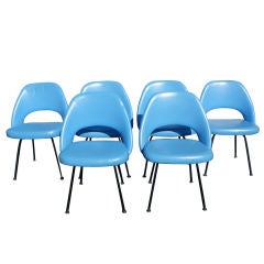 Six Eero Saarinen For Knoll Dining Side Chairs