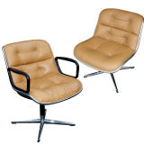 Pair Of Charles Pollock For Knoll Executive Side Chairs