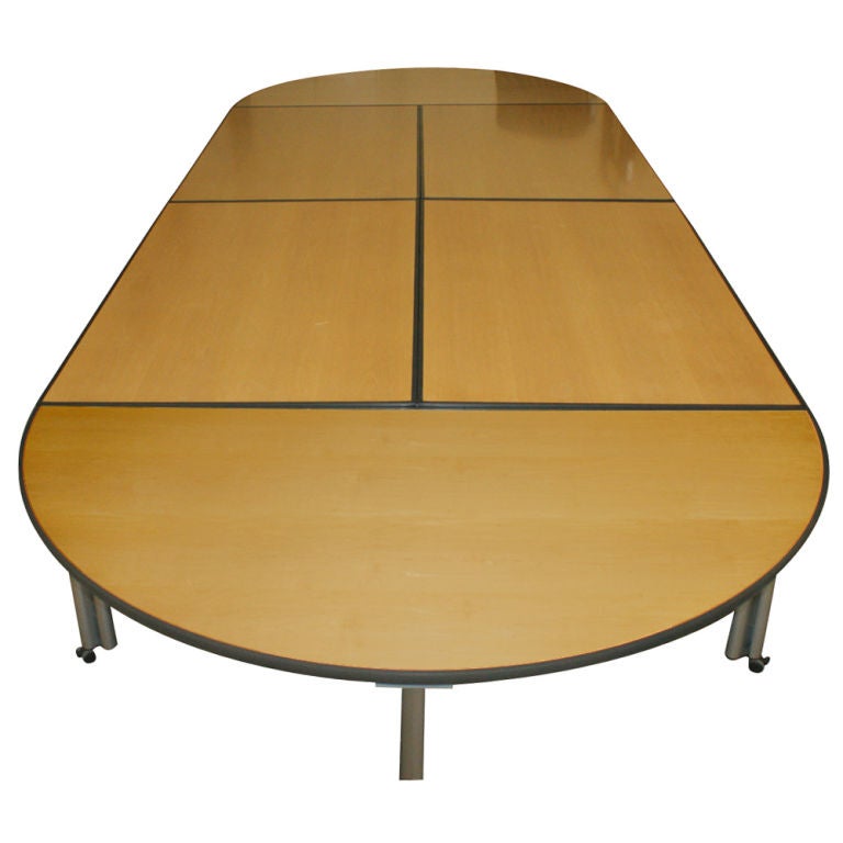 Emanuela Frattini For Knoll Large Oak Propeller Conference Table
