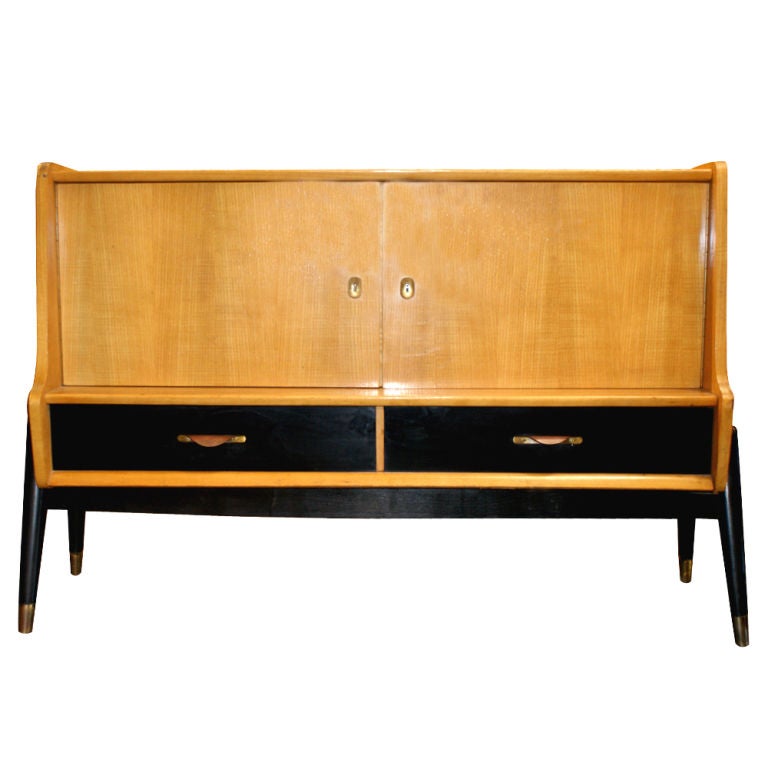 Danish Harewood And Oak Buffet Sideboard