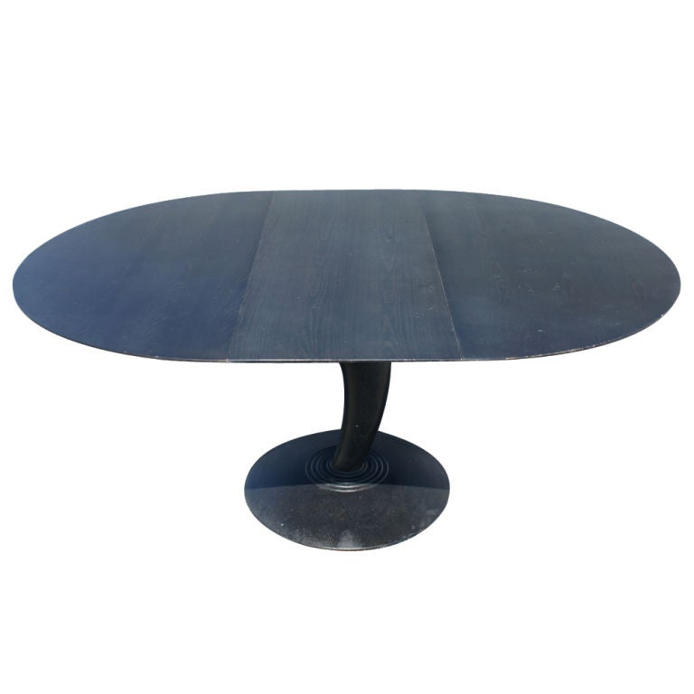 20th Century Italian Ebonized Walnut Dining Table by Origlia