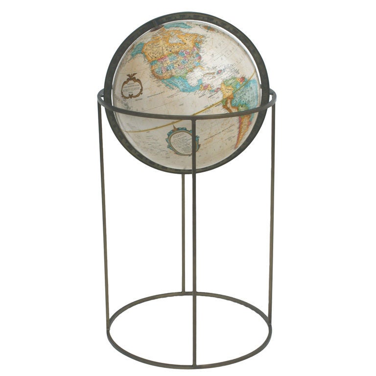 Paul McCobb Large Globe On Floor Stand at 1stDibs