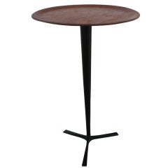 George Nelson For Raymor Teak And Iron Side Table