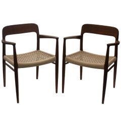 Pair Of Niels Otto Møller Danish Arm Chairs