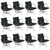 Twelve Eames For Herman Miller Aluminum Group Chairs