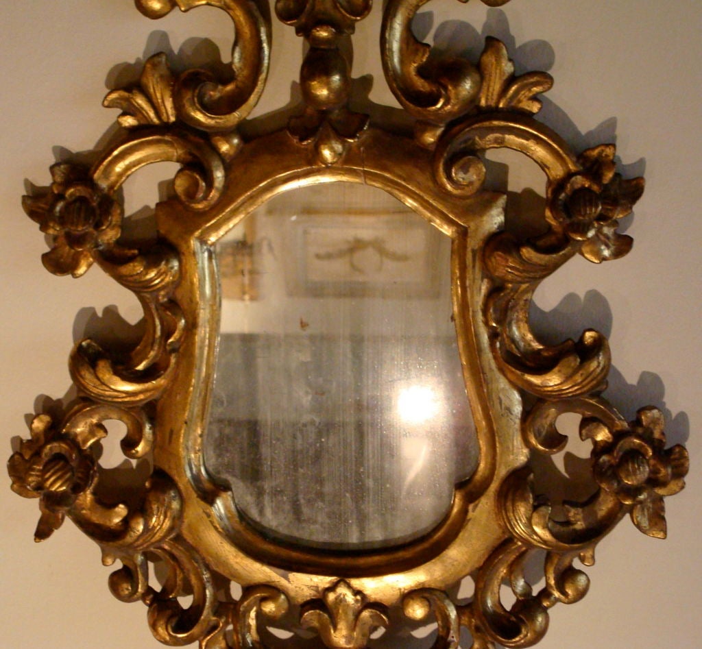 20th Century Small Italian Gilded Mirror