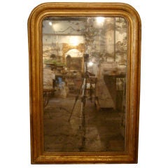 Large Gilded Louis Philippe Mirror