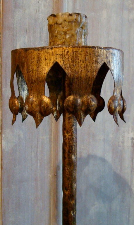 Gilded Iron Corona  Floorlamp