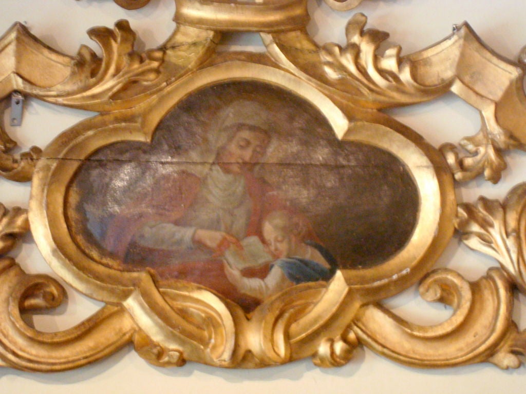 Italian Gilded Fragment with oil Painting