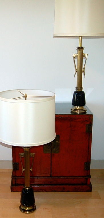 Massive Vintage Hollywood Regency Table Lamps by Rembrandt For Sale 4