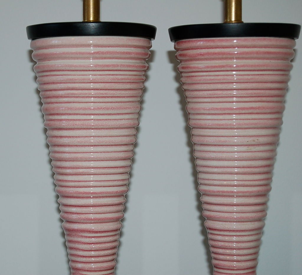 Vintage Sculptural Coiled Lamps by Rembrandt In Excellent Condition In Little Rock, AR