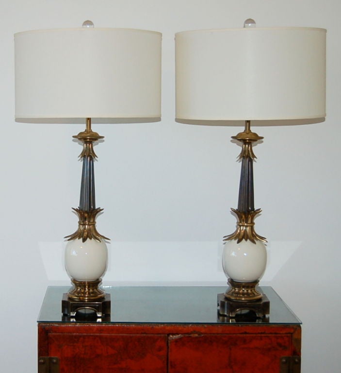 Stiffel Ostrich Egg Lamps from the 1950s 1
