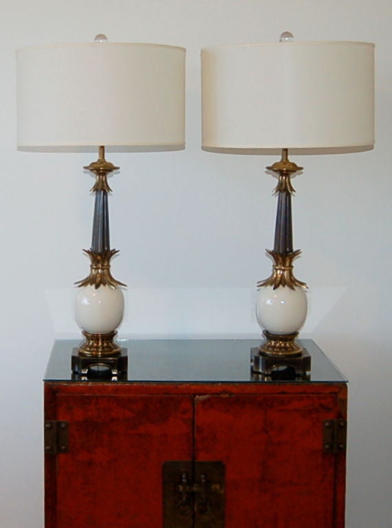 Stiffel Ostrich Egg Lamps from the 1950s 2