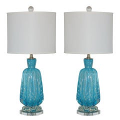 Classic Bedside Murano Lamps from the 1940s by A.V.E.M.