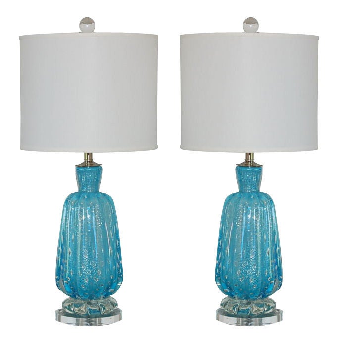 Classic Bedside Murano Lamps from the 1940s by A.V.E.M.