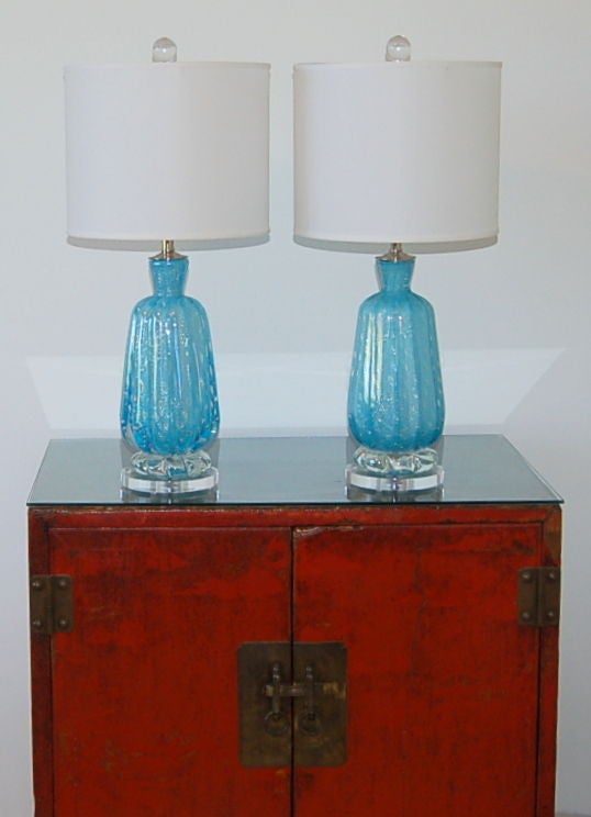 Classic Bedside Murano Lamps from the 1940s by A.V.E.M. 1