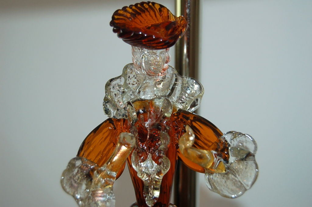 Matched Pair of Figurines in Cognac and Gold 2