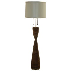 Stacked Solid Walnut Floor Lamp by Amy Grigg