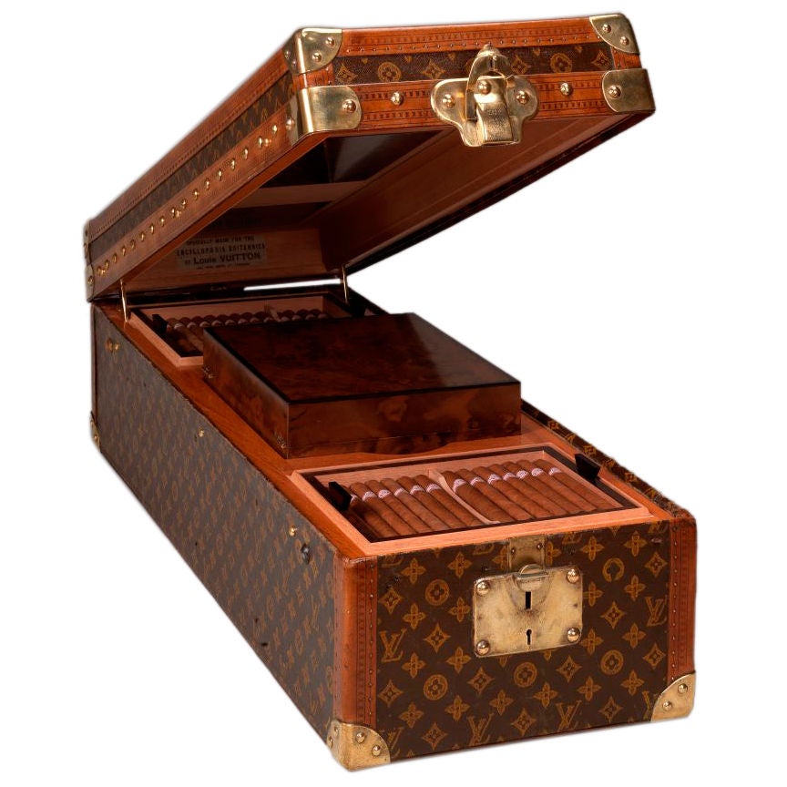This majestic Louis Vuitton checkered courier trunk
