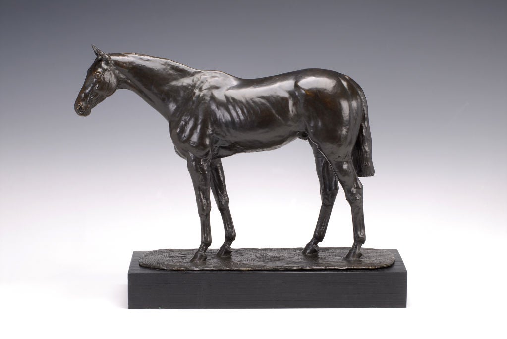 Herbert Haseltine (1877-1962); a magnificent bronze of a thoroughbred horse, standing on a bronze socle, signed Herbert Haseltine 1914’. <br />
<br />
Note: Herbert Haseltine was the Italian born son of the American landscape painter William