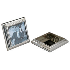 Vintage Bulgari Sterling silver photo frame and vide-poche