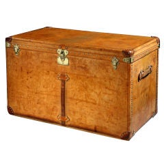 Louis Vuitton  rare leather 'Malle Haute Courier' trunk, c. 1925