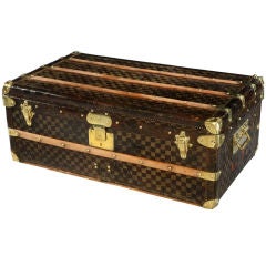 Antique Louis Vuitton 'Damier' cabin trunk