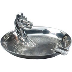 Hermès, Paris: Silver ashtray.