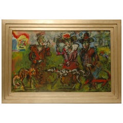 'The Strollers' Erno Toth, Framed