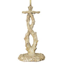 French 1940's candlestick lamps