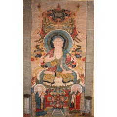 Pair of Provincial Temple Dedication Painting, Extremely Rare! Pair of Provincial Temple Dedication Painting, Extremely Rare!