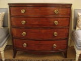 Bow Front Hepplewhite English George III Style Chest