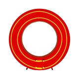 Vintage Big " O " Red Neon Porcelain Letter