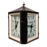 Vintage Double Face Building Clock from Hungary